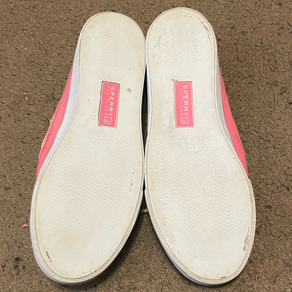 Womens Sperry Top-Sider‎ Bahama Canvas Boat Shoes Pink White Size 6.5 - Picture 5 of 5